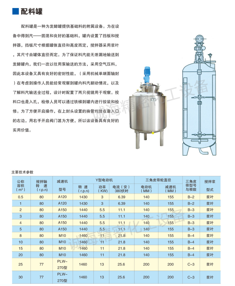 化工不銹鋼儲(chǔ)罐配料罐