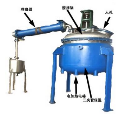 電加熱壓力蒸餾釜結(jié)構(gòu)示意圖